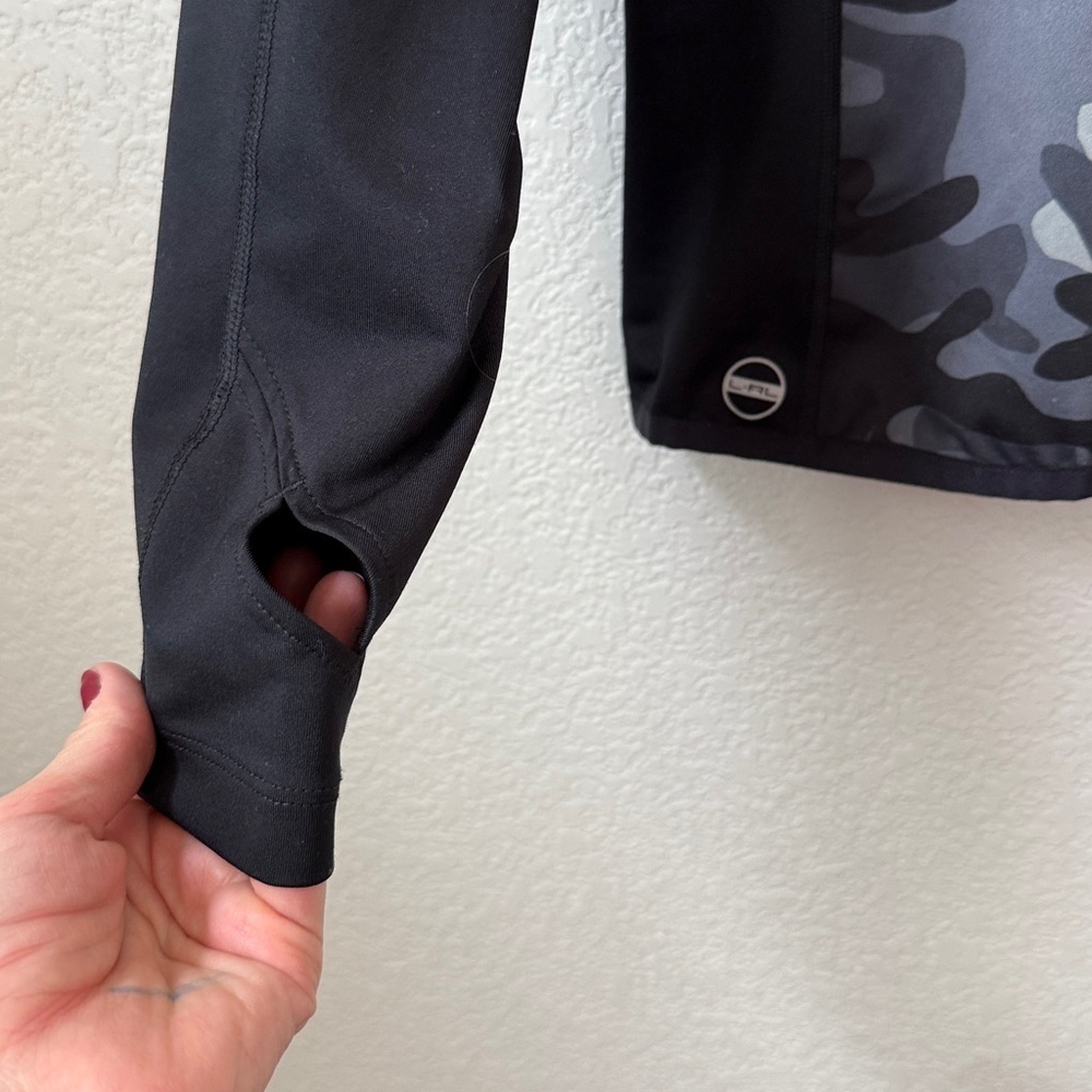 Lauren Ralph Lauren Quarter Zip Long Sleeve Athletic Camo Black Orange Large - Picture 3 of 8